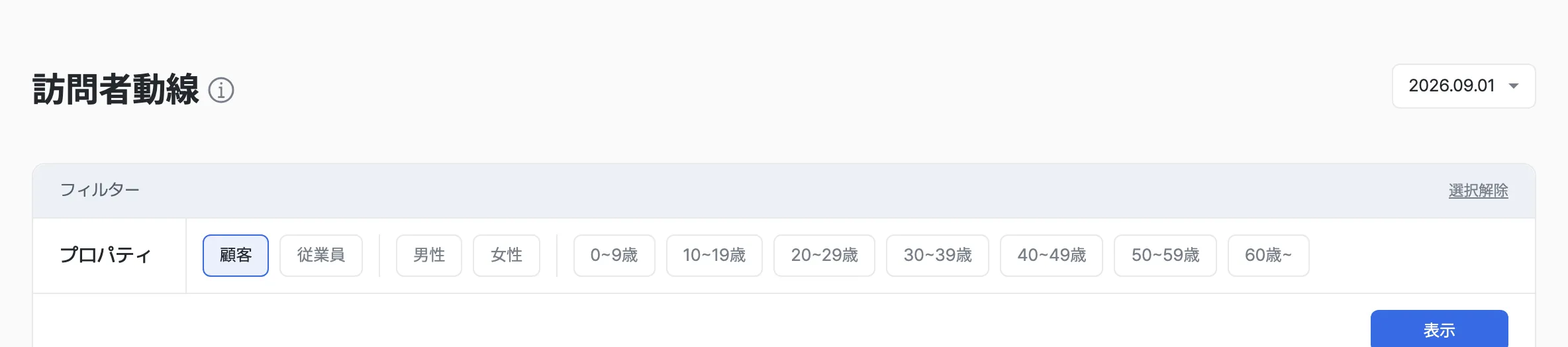 訪問者を選択した際の詳細動線