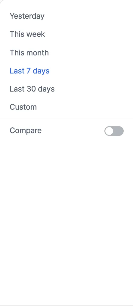 Compare toggle